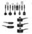 Swan 14 Piece Aluminium Cookware Set – Black
